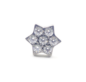 <span class=keywords><strong>Piercing</strong></span> de cartilage en titane ASTM F136 avec zircon cubique motif flocon de neige, filetage interne M0.9, dos plat, bijou de corps, collection style cadeau d'hiver - Product Image 5
