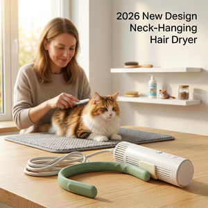 Sèche-cheveux pour animaux de compagnie de luxe, silencieux, haute vitesse, à brancher, pour chiens et chats, avec nettoyage automatique et fixation douce autour du cou – Vente en gros usine - Product Image 1