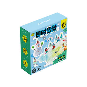 Kit de escena de nieve instantánea Call Play 2 en 1, juguete científico para niños mayores de 6 años, funcionamiento manual, sin batería, diseño de dibujos animados CP115 - Product Image 1