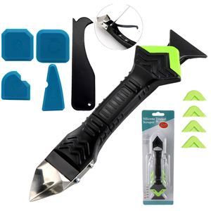 Durable Beauty <b>Silicone</b> Scraper Stainless Steel Head Multi-Function Industrial Grade Joint Seam Scraper for Glass Glue Hand <b>Tool</b> - Product Image 4
