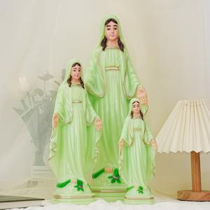 Jungfrau Maria <span class=keywords><strong>Madonna</strong></span> Statue Urlaub Garten Miniatur Religiöse Handwerk Dekoration für Weihnachten und Halloween Fairy Style Model - Product Image 3