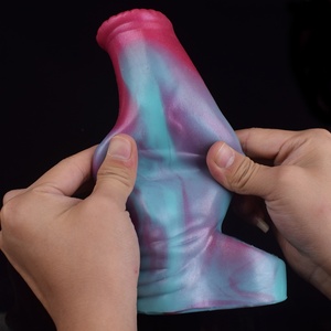 Funda de silicona suave con nudo para pene FRRK Fantasy Horse, extensor y agrandador de pene, jaula para pene multicolor, juguetes sexuales para hombres - Product Image 2