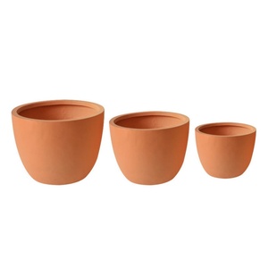 Grands pots de fleurs sur pied en céramique, pots de jardin d'extérieur, grands pots en fibre de verre, utilisés pour les fleurs artificielles, sculptés à la main, avec trou de drainage - Product Image 6