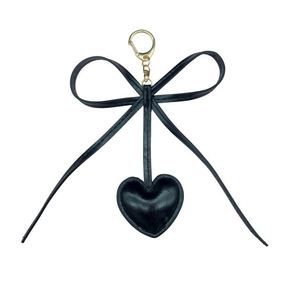 Candy Color PU Leather Heart <b>Bag</b> <b>Charm</b> Aesthetic Love Pendant Accessories Leather Keychain Holder <b>Charms</b> for Gifts - Product Image 4
