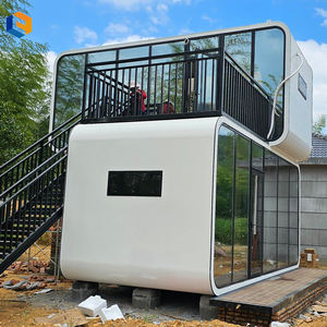 Maisons conteneurs en acier écologiques, durables, pour le <span class=keywords><strong>travail</strong></span> en extérieur, avec vue 160°, étanches, structure en acier, type Apple House pour villa, chambre <span class=keywords><strong>à</strong></span> coucher - Product Image 2