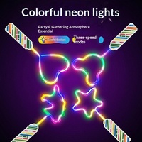 Bâton lumineux LED néon coloré en plastique, effet arc-en-ciel, jouet pour enfants, NOUVELLES ARRIVÉES, accessoires pour spectacle de maternelle et fête d'anniversaire