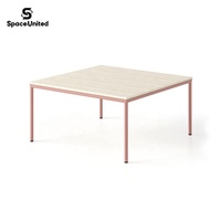 Table de conférence de style minimaliste à texture gaufrée, fabrication de meubles de bureau modernes SpaceUnited, vente en gros