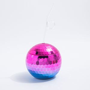 Vaso Brillante con Purpurina Arcoíris Disco para Fiestas, 550ML, con Pajita, para Niños, Festivales y Celebraciones - Product Image 4