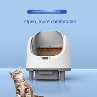 Bac à litière automatique pour chat entièrement fermé en PP, grande capacité 13,5 kg, contrôle des odeurs, design anti-éclaboussures, haute performance