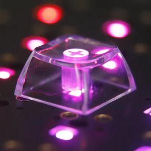 Teclas de 9.3mm de altura con transmisión de luz, tipo bola, varios colores, con vástago cruzado para teclado mecánico, repuesto DIY - Product Image 4