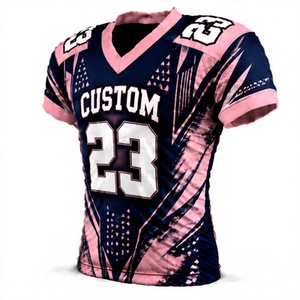 Maillot de football américain rembourré, numéro d'équipe personnalisé imprimé, uniforme sportif pour hommes, polyester respirant, séchage rapide, vente en gros - Product Image 2
