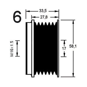 Dispositivo de rueda libre del alternador compatible con PORSCHE 911 3.6 Carrera 4S Gasolina (KW: 254, HP: 345) de 02-2003 a - Product Image 3
