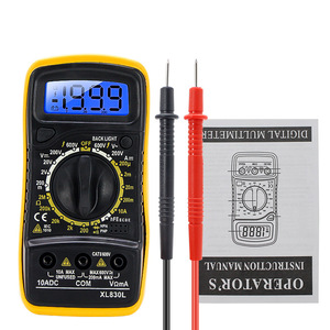 Multímetro Digital XL830L de 4 Dígitos, 600V AC/DC, 100A, con Retroiluminación, Probador Eléctrico Portátil - Product Image 5
