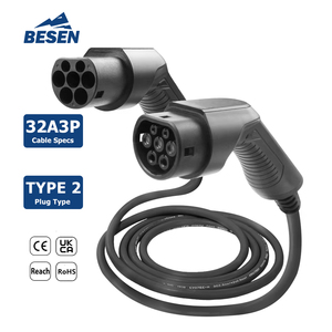 <span class=keywords><strong>Câble</strong></span> de chargeur de voiture électrique BESEN 32A 22kW <span class=keywords><strong>Type</strong></span> <span class=keywords><strong>2</strong></span> vers <span class=keywords><strong>Type</strong></span> <span class=keywords><strong>2</strong></span> IEC 62196 Nouveau <span class=keywords><strong>câble</strong></span> triphasé pour véhicules électriques - Product Image 1