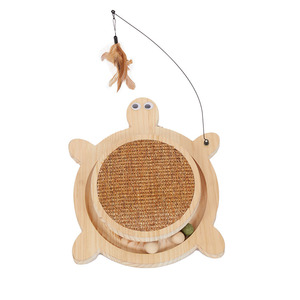 Tự nhiên sisal mèo gãi Hội Đồng Quản trị rắn gỗ mèo claw Hội Đồng Quản trị rùa hình rùa mô hình scratcher với lông catnip - Product Image 5