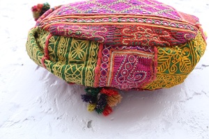 Navratri Special Banjara Boho Canvas Bags with Zipper Closure Waterproof Customizable Shape Tribal Embroidery & Mirror <b>Work</b> - Product Image 5