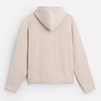 Einfaches Design Ohne Schnüre Drop-Shoulder Strickware Reißverschluss Schnelltrocknend Anti-Pilling Frühling Strick-Kapuzenpullover für Herren