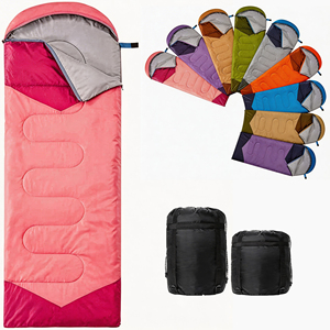 Saco de Dormir Geométrico con Bloques de Color, Forma de S, Acolchado, Cálido, Ligero y Portátil para Acampar, Hacer Senderismo y Excursionismo, Uso en Exteriores para 3 Estaciones - Product Image 1