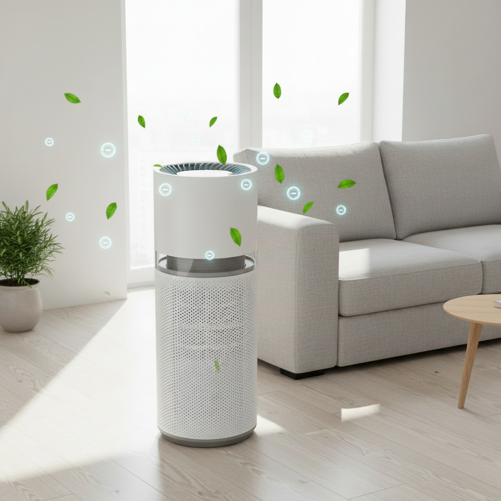 2-in-1 Humidifier air Purifier Combo, Floor-Standing HEPA Filter WiFi air Purifier With 5L Water Tank 1000ml/Hr Humidification