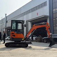 LIVRAISON GRATUITE Mini-excavatrice 3 tonnes Moteur Kubota EPA Chariot sur chenilles pour chantier de construction Nouvelle excavatrice compacte 1 tonne 2 tonnes
