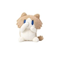 Porte-clés en peluche chat mignon avec cache-bouche, jouet en peluche doux, breloque de sac, pendentif de sac à dos, porte-clés de voiture, cadeau mignon pour les amoureux