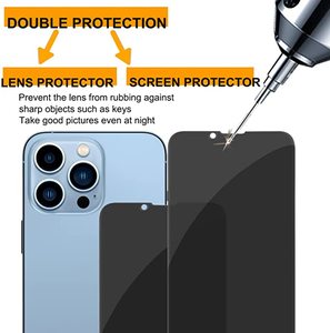 Für <span class=keywords><strong>I</strong></span> Phone 13 Pro Max Full Cover Displays chutz folie Datenschutz Glas folie Anti Peep 0,33 MM - Product Image 5