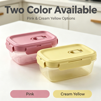 Boîte à lunch portable pour enfants avec anneau d'étanchéité en silicone et trou d'aération, récipient de stockage alimentaire en plastique pour la préparation des aliments et des légumes