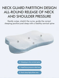 Almohada Cervical <span class=keywords><strong>de</strong></span> Espuma Viscoelástica para Aliviar el <span class=keywords><strong>Dolor</strong></span> <span class=keywords><strong>de</strong></span> <span class=keywords><strong>Cuello</strong></span> y Hombros, Almohada Ergonómica para Dormir y Aliviar el <span class=keywords><strong>Dolor</strong></span> - Product Image 2