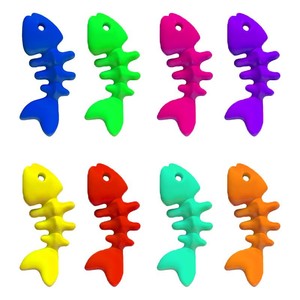 Custom Nylon Fish Bone Dog Chew <b>Toy</b> <b>Teeth</b> Cleaning Pet Teething <b>Toy</b> For Dogs Colorful Design - Product Image 1