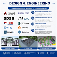Estructura de acero prefabricada de gran envergadura Estructura de metal aislada Instalación de almacenamiento industrial Taller Almacén de fábrica