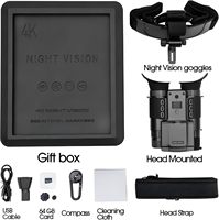 Nouvelles lunettes de vision nocturne binoculaires 4K montées sur casque, portée 600 m, numériques HD rechargeables OLED, zoom 5x/8x, garantie complète 1 an