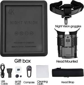 Nouvelles jumelles de vision nocturne montées sur casque - Jumelles de vision nocturne numériques HD rechargeables pour une obscurité totale - Product Image 6