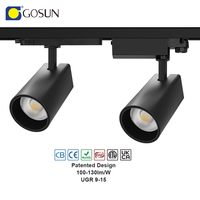 Brevet d'usine nouvelle conception 3 phases 4/6 fils projecteur piste Cri90/97 Anti-éblouissement scintillement gratuit 15W Led piste lumière