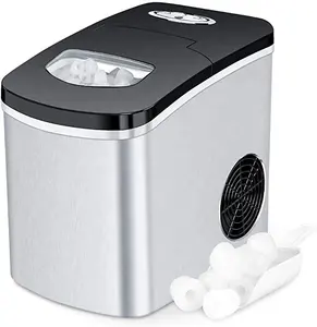 Portable Ice Maker 9 Ice Cubes Ready in 6-8 Minutes ETL certificated Makes 26.5 lbs in 24 hrs Ice Machine for Home Kitchen