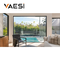 Fenêtre fixe en aluminium sur mesure, couleur au choix |   Grand panneau d'angle pour villa moderne