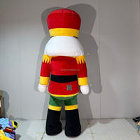 Costume de Mascotte Gonflable Soldat Casse-Noisette en Peluche de Haute Qualité pour Noël, Festival, Défilé, Tenue de Personnage de Dessin Animé Ambulant