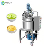Machine à émulsifier la mayonnaise, machine à émulsifier sous vide commerciale, homogénéisateur sous vide 100l, machine cosmétique
