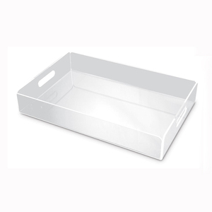 Plateau de service en acrylique rectangulaire de haute qualité sur mesure-Utilisation dans un <span class=keywords><strong>restaurant</strong></span> à haute transparence de qualité commerciale - Product Image 4