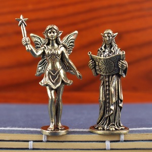 Statuetta in ottone Dingtong a forma di principessa fatata, bestseller da scrivania, statuetta artigianale in metallo Profeeta, decorazione. - Product Image 2