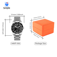 Montre automatique mécanique analogique de plongée en acier inoxydable avec cristal saphir OEM/ODM, mouvement Miyota 9015