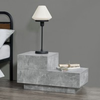 Table de chevet en bois minimaliste multifonctionnelle hautement élégante avec 2 tiroirs pour chambre à coucher salon