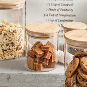 Bestseller Mini Small Large Household Kitchen Refrigerator Storage Glass Spice Jars with Bamboo Lid