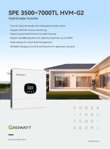 Inversor Solar Híbrido Monofásico Growatt HVM-G2 de 3.5kw 5kw SPE 3.5-<span class=keywords><strong>5KTL</strong></span> - Product Image 2