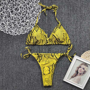 Costume <span class=keywords><strong>da</strong></span> Bagno Bikini a Due Pezzi con Stampa Floreale, Traspirante, con Spalline Sottili e <span class=keywords><strong>Perizoma</strong></span>, Personalizzabile con Logo e Opzioni su Misura - Product Image 5