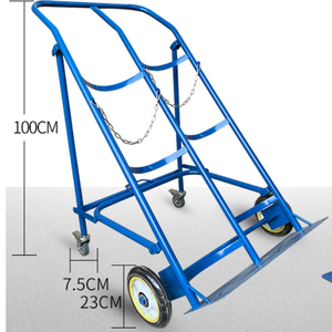 Dubbele Draagbare Vouwen Handkar Rvs Gas Cilinder Winkelwagen Truck Vier Wiel Zuurstof Cilinder Acetyleen Fles Trolley - Product Image 1