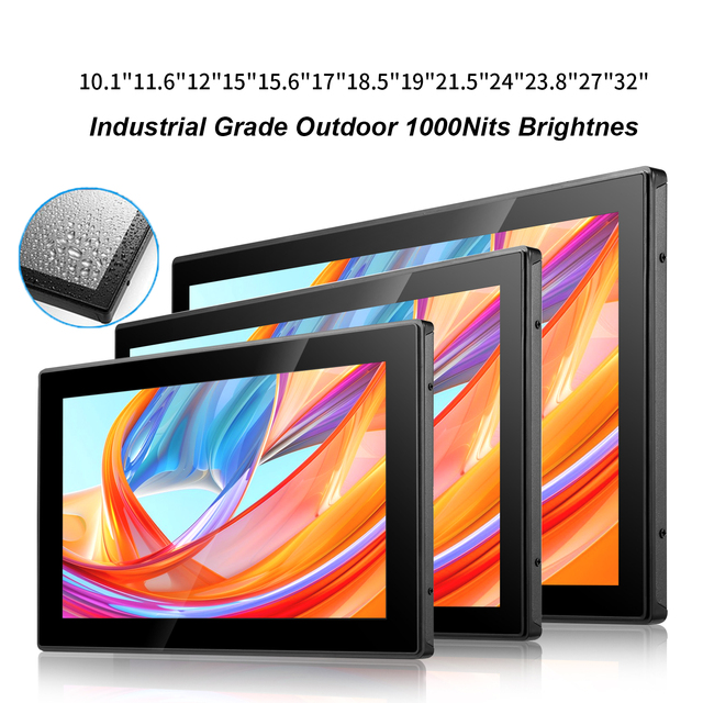 1000nits Brightness Open Frame VESA 10.1-32 Inch Monitor Wall Mounted Industrial Touchscreen LCD Display Touch Screen Monitor