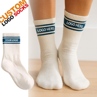 Chaussettes décontractées personnalisées avec logo pour hommes et femmes, chaussettes de sport rayées pour la gym, vente en gros Glacier