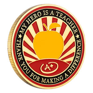 Il mio eroe è una moneta insegnante placcato in oro grazie insegnante Souvenir regalo creativo fortunato - Product Image 5