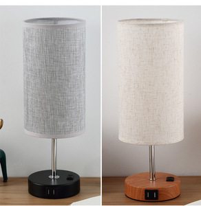 Hiện Đại Đèn Cạnh Giường Ngủ Thay Đổi Độ Sáng Cảm Ứng Bảng Đèn Với USB-C + A + Ổ Cắm Sạc Cổng Cho Phòng Ngủ Phòng Khách Văn Phòng - Product Image 2