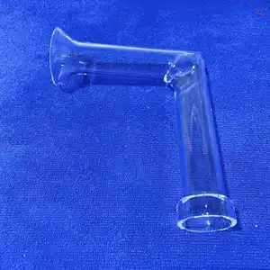 Tubos de cristal de cuarzo de instrumento de laboratorio transparente pulido resistente al calor personalizado